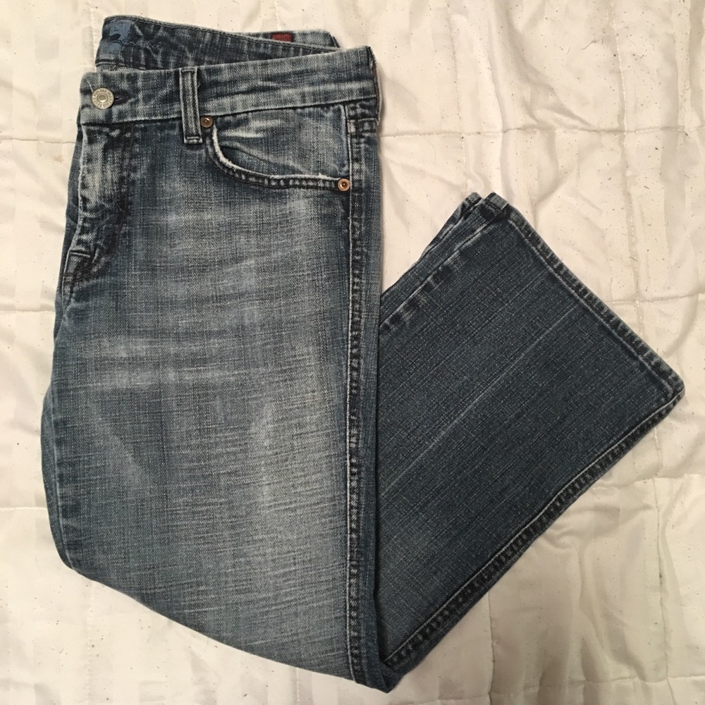 7 For All Mankind Cropped Jeans - Picture 1 of 7